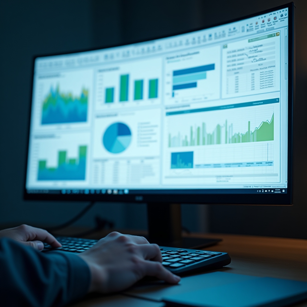 Nahaufnahme eines Bildschirms mit detaillierter Excel-Analyse und strukturierten Daten
