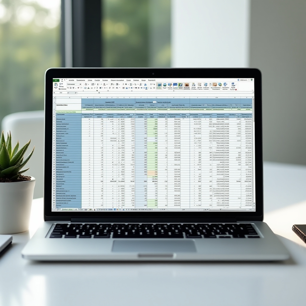 Strukturiertes, übersichtliches Excel-Arbeitsblatt nach der Überarbeitung