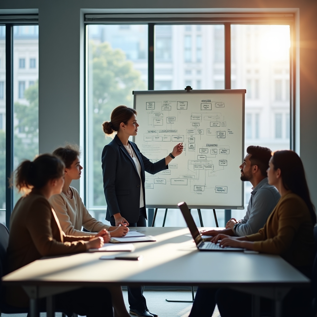 Workshop-Session mit einem Kundenteam zur Excel-Analyse